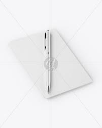 A6 Notepad Pen Mockup In Stationery Mockups On Yellow Images Object Mockups