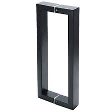 How to fix or install a chrome frameless shower glass door pull handle i have here is a loose or broken shower door handle , you repair like you're. Alise 10 Inch Double Shower Glass Door Handle Pull Set With Washers Square Back To Back Sus304 Stainless Steel Matte Black Amazon In Home Improvement