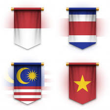 Realistic flags icons, national countries symbolic. Realistic Pennant Flag Of Indonesia Tha Premium Vector Freepik Vector Texture Malaysia Flag Pennant Flag Flag