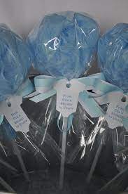 Baby Shower Favor Bath Puff Lollipop With Tag Blue And White Etsy Baby Boy Shower Favors Baby Shower Gifts For Guests Unique Baby Shower Favors