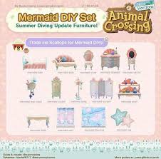 This animal crossing new horizons mermaid diy recipes list includes all 14 diy furniture recipes and clothing options, including required crafting materials Twitter In 2020 Animal Crossing New Animal Crossing Animal Crossing Game