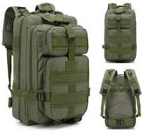 Mochila Tática Cargueira 30L verde militar Resistente à Água - para  Camping, Pesca e Uso Escolar - Marca Lorben