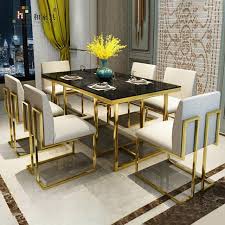Source Custom Top Quality Gold Dinning Tables And Chairs Luxury Dining Table Set For Home On M Dinning Tables And Chairs Sitting Room Decor Dining Room Design