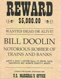 Bill Doolin wanted poster | Old west, Good essay, Westerns