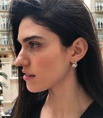 Diamond Earrings, Created Diamond, Round Earrings, Sparkly Earrings,  Teardrop Earrings, Swirl Earrings, 2 Carat Stone, Solid Silver Earrings