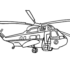 Helicopter Marine One Presidential Coloring Pages Fordon