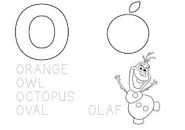 Olaf coloring pages are a fun way for kids of all ages, adults to develop creativity, concentration, fine motor skills, and color recognition. Learn The Alphabet Coloring Page Letter O With Frozen S Olaf Educational Printables Drakl