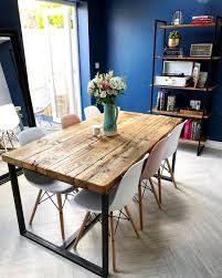 Beautiful Dining Room From Ashleytate With Our Table And Chairs Thanks Industrial Cust Metal Dining Table Kitchen Table Wood Industrial Dining Table