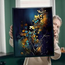 pictura florala auriu pete – The Print Studio