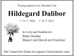 Tiene el pelo corto y un poco rizado. Traueranzeigen Von Hildegard Dalibor Www Abschied Nehmen De