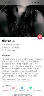 Tinder girl who swallow cum profiles