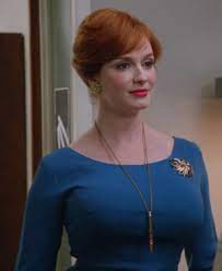 Joan S Teal Blue Dress On Mad Men Joan Mad Men Mad Men Fashion Joan Harris