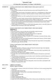 Clinical Documentation Improvement Specialist Resume