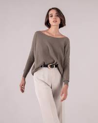 Voir plus d'idées sur le thème haut col bateau, mode femme, mode. Pull Cachemire Col Bateau Femme Uni Kaki Chine Pull Lola Femme Kujten Cachemire