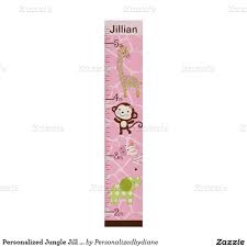 Personalized Jungle Jill Growth Chart 2 Zazzle Com Baby