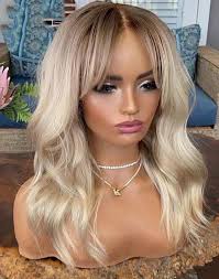 Face-Framing Curtain Bang Wig Body Wave Glueless Human Hair Wig With Bangs 