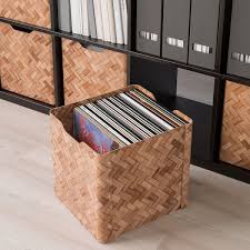 Bullig Box Bamboo Brown 12 X13 X13 Ikea Stackable Storage Boxes Ikea Kallax Shelf
