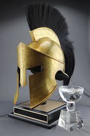 Give your fantasy football league a theme ; Spartan Helmet Award Trophy Awesome Sports Awards Fantasy Football Gifts Sports Awards Fun Sports