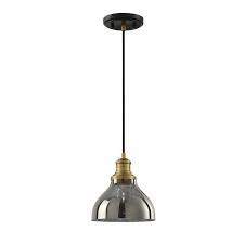 Black And Brass Dome Pendant Light Pin On 1407 Corrara