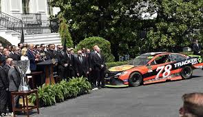 O say, can you see by the dawn's early light what so proudly we hail'd. Trump I Love Nascar Because They Stand For Playing Of National Anthem Daily Mail Online