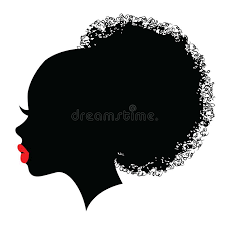 14 Hair Bun Sketch Illustrations Black Girl Art African Artwork Woman Face Silhouette