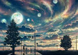 Anime Sky Wallpapers Art Image Nature View Beautiful Kurdishotaku Animeart Wallpaper Sunset Animewallpaper Sky Anime Anime Wallpaper Beautiful Sky