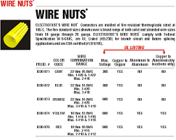 electrical wire electrical wire nut sizes