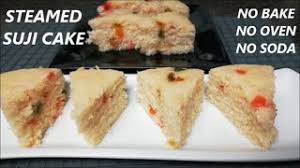 Let the batter rest for 10 minutes. Easy Eggless Suji Cake No Baking Powder Soda Oven Steam Cake Youtube