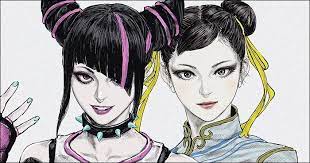 Manga artist Nikiichi Tobita creates incredible portraits of Juri and Chun
