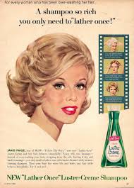 1963 Lustre-Creme Shampoo Print Advertisement In Full Color