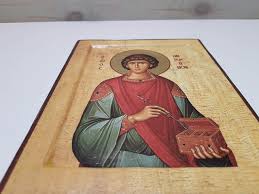 Святой великомученик пантелеймон, умоли бога даровать глубокую веру и исцеление р. Ikona Svyatogo Pantelejmona Ruchnoj Raboty V Kategorii Ikony Kioty Na Bigl Ua 1006781180