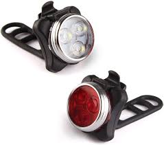 Amazon Com Ascher Usb Rechargeable Bike Light Set Super Bright Front Headlight And Rear Led Bicycle Light 650mah Lithium Battery 4 Light Mode Options 2 Usb Cables And 4 Strap Included Sports Outdoors