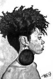 Black And White African American Art Natural Hair Art Natural Hair Art African American Art Hair Art