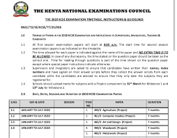 How to pass kcse maths chemistry physics biology. Kcse 2020 Timetable Is Now Out Download For Free News Tamu
