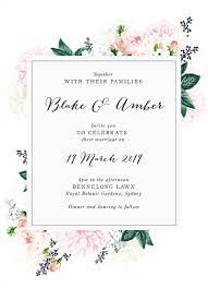Elegant Dahlia Pastel Floral Wedding Invitations Pink Roses Navy Berries Floral Wedding Invitations Pink Wedding Invitations Wedding Invitations Online