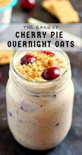 Packed With Just A Few Simple Ingredients These Cherry Pie Overnight Oats Taste Like Cherry Oats Recipes Overnight Oats Healthy Overnight Oats Recipe Healthy