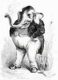 Grandville Buscar Con Google Elephant Drawing Victorian Illustration Drawings