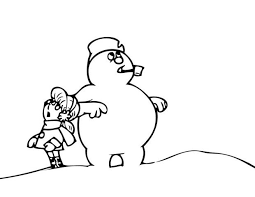 Frosty And Karen Coloring Page Snowman Coloring Pages Elsa Coloring Pages Snowflake Coloring Pages