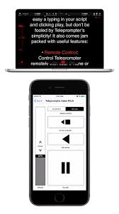 Teleprompter premium app click here to purchase this item from the app store import.doc,.rtf,.txt and.ppt files unlimited script storage mirror mode custom background colors compatible with the elite remote Teleprompter Controller By Pavonine Software