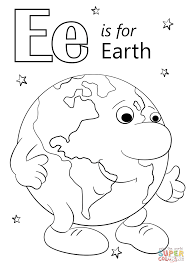 Letter E Is For Earth Coloring Page Free Printable Coloring Pages