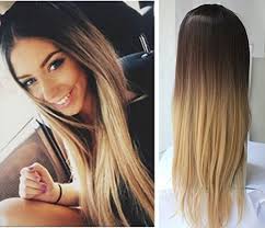 I've dip dyed my hair seven times in the past year and a half. Ladies 3 4 Wig Fall Clip In Hair Piece Extensions Ombre Dip Dye Straight Dark Brown To Sandy Blonde Buy Online In Gibraltar At Desertcart Productid 47959098