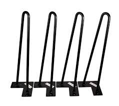 Accent your living room with a coffee, console, sofa or end table. Tradegear Double Rod Hairpin Table Legs 16 Inch Mid Century Style Coffee Table Legs Heavy Duty 1 2 Inch Double Weld Steel With Black Powder Finish Includes Floor Protector Feet And Screws Set Of