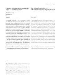 Processo de Bolonha e internacionali- zação do ensino superior1 The Bolgna  Process and the Internationalization of Higher Educ