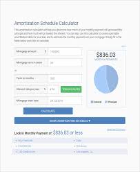 Sample Bank Rate Mortgage Calculator 7 Free Documents