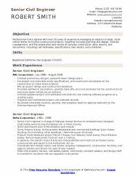 Seeking to use strong design and project management skills to raise quality and cut lead times at jandow & bronson. Senior Civil Engineer Resume Samples Qwikresume