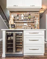 This dry bar is part of a kitchen remodel where the traditional cherry cabinets were replaced with espresso ones and custom leaded glass was made for upper cabinet doors. 75 Beautiful Dry Bar Pictures Ideas July 2021 Houzz