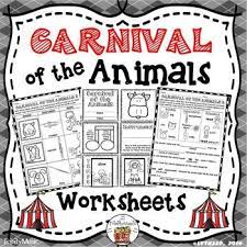 Carnival Of The Animals Worksheets Carnival Of The Animals Kindergarten Songs Music Classroom