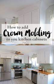 Adding Crown Molding To Your Kitchen Cabinets Weekend Craft In 2020 Crown Moulding Kitchen Cabinets Kitchen Cabinet Crown Molding Budget Kitchen Remodel