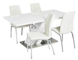Or, if you'd prefer some luxury , take a look at our upholstered dining chairs and wooden dining chairs. Argos Home Belvoir White Gloss Dining Table 4 White Chairs