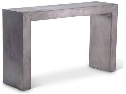 Give your patio a contemporary feel with this table's concrete geometric pedestal base, which is equal parts sturdy and. Urbia Outdoor You Dark Grey 55 Wide Concrete Rectangular Console Table Urovgsyouconsole